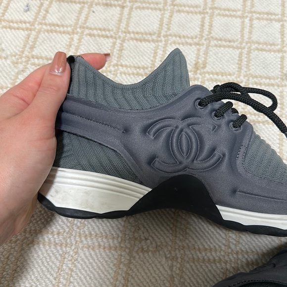 CHANEL Interlocking CC Sock Sneakers Trainers - Picture 7 of 11